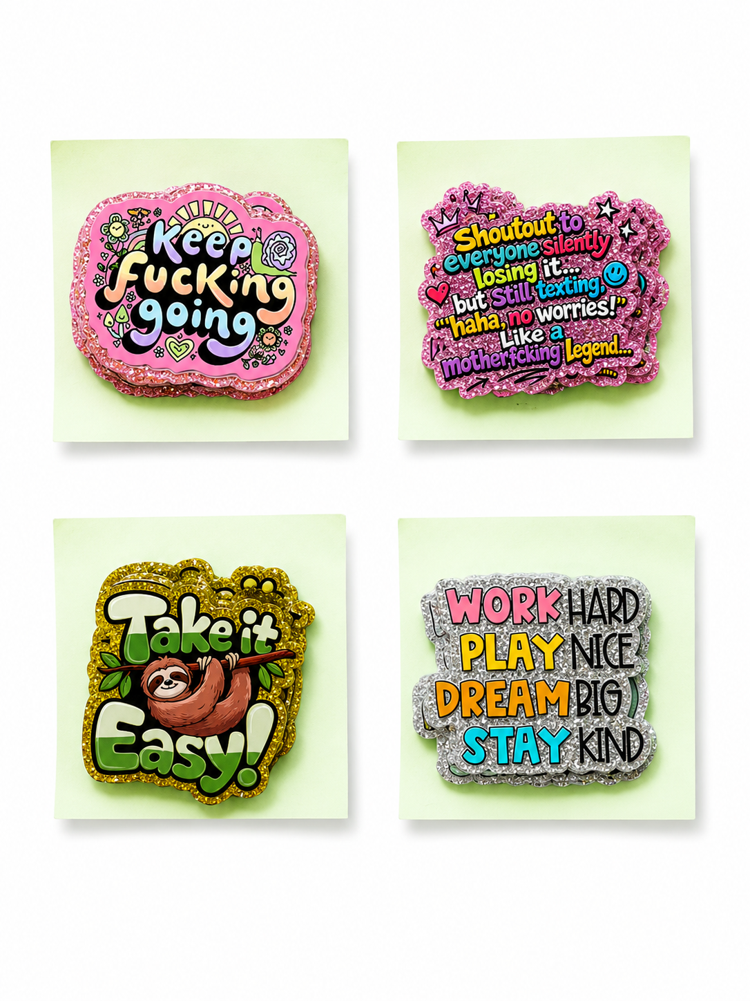 Acrylic Flatbacks 3-Packs