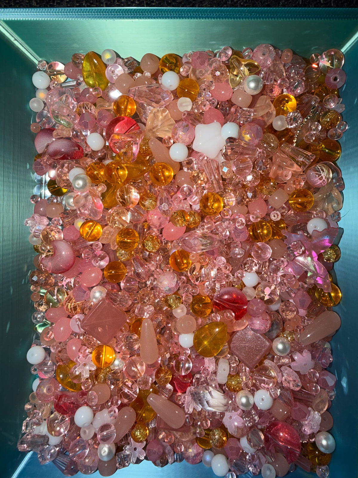 Blushing Butterfly Garden Glass Beads mix