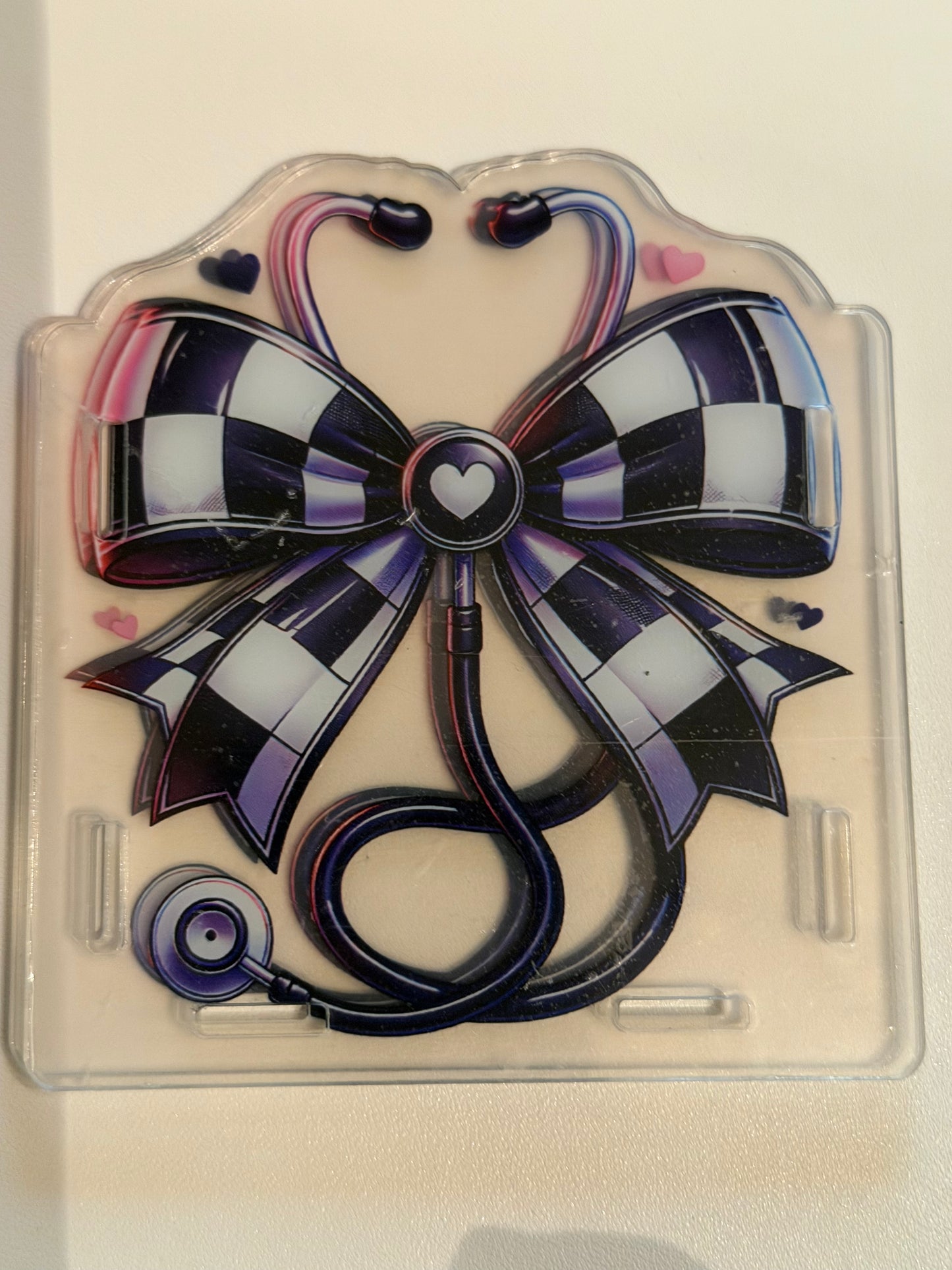 Acrylic Pen Holder-Nurse/Doctor Stethoscope Bow