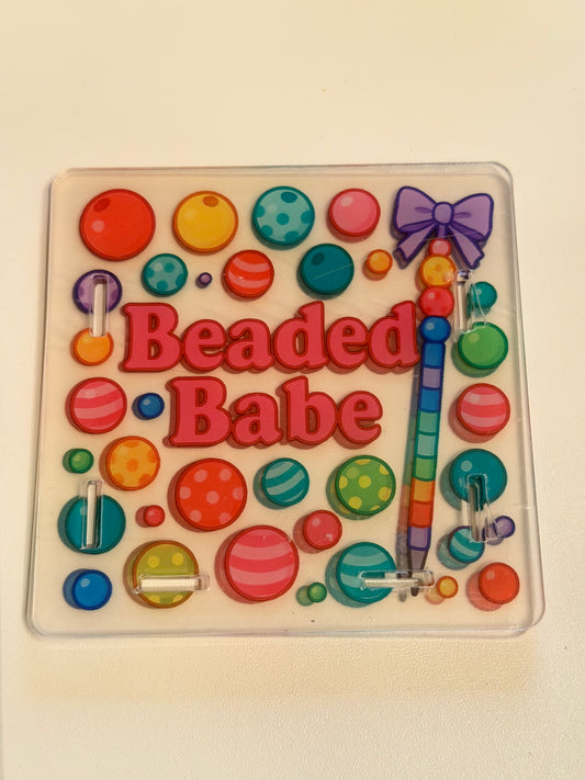 Acrylic Pen Holder-Beaded Babe