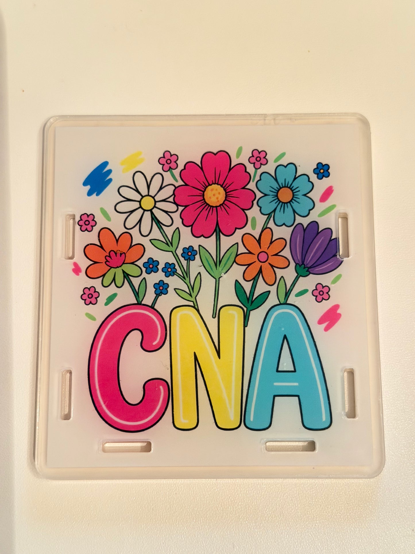 Acrylic Pen Holder-CNA Flowers