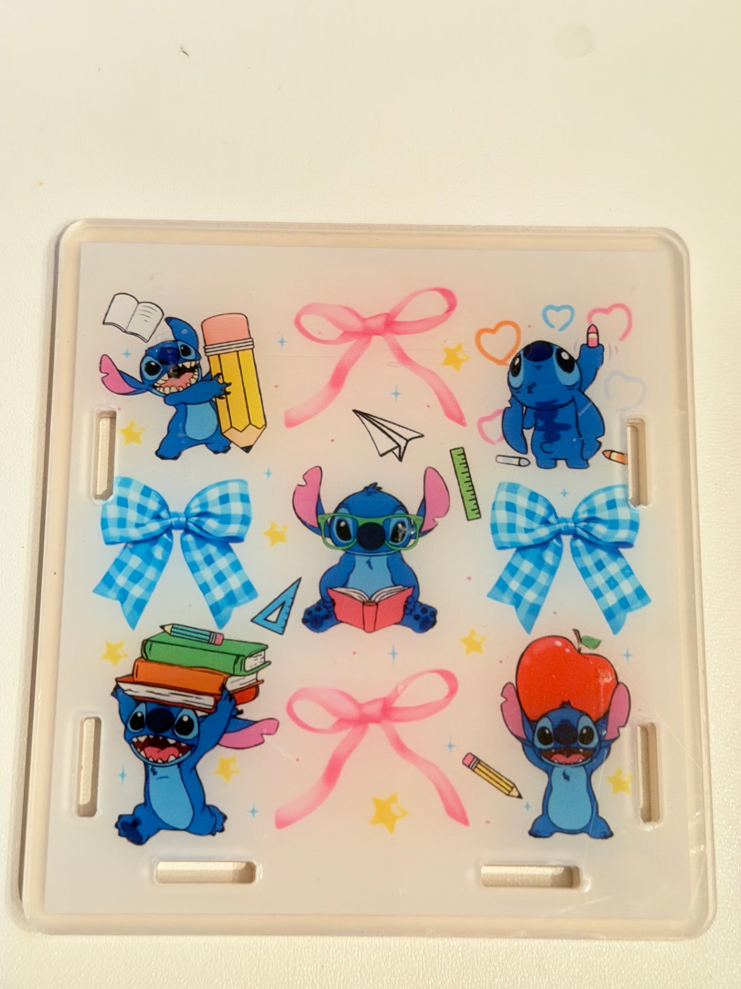 Acrylic Pen Holder-Blue Alien Goes To School
