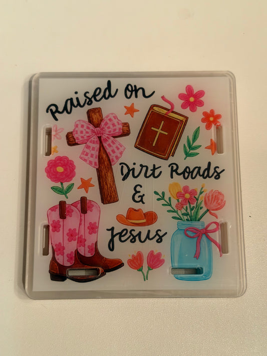 Acrylic Pen Holder-Raised on Dirt and Jesus