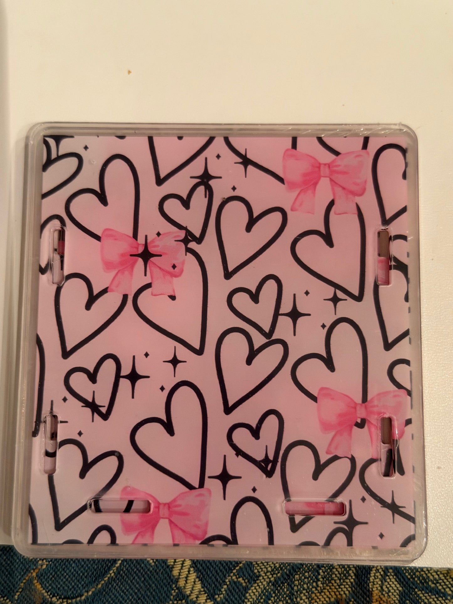 Acrylic Pen Holder-Pink Bow and Heart