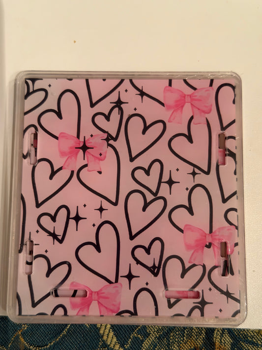Acrylic Pen Holder-Pink Bow and Heart