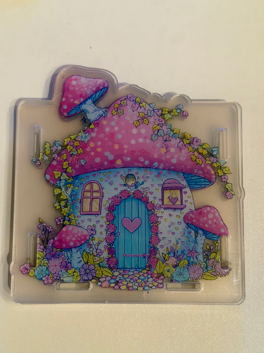 Acrylic Pen Holder-Mushroom House
