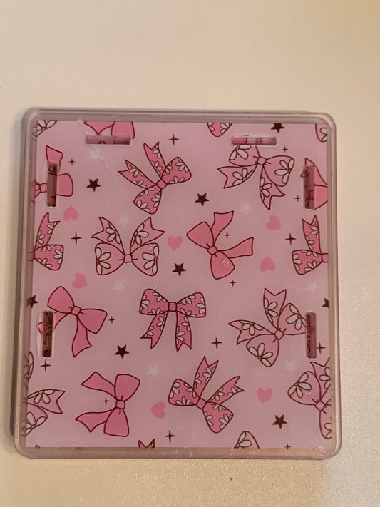 Acrylic Pen Holder- Pink Bow
