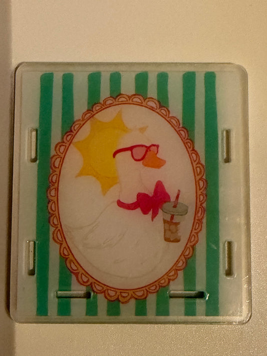Acrylic Pen Holder-Caffeinated Goose
