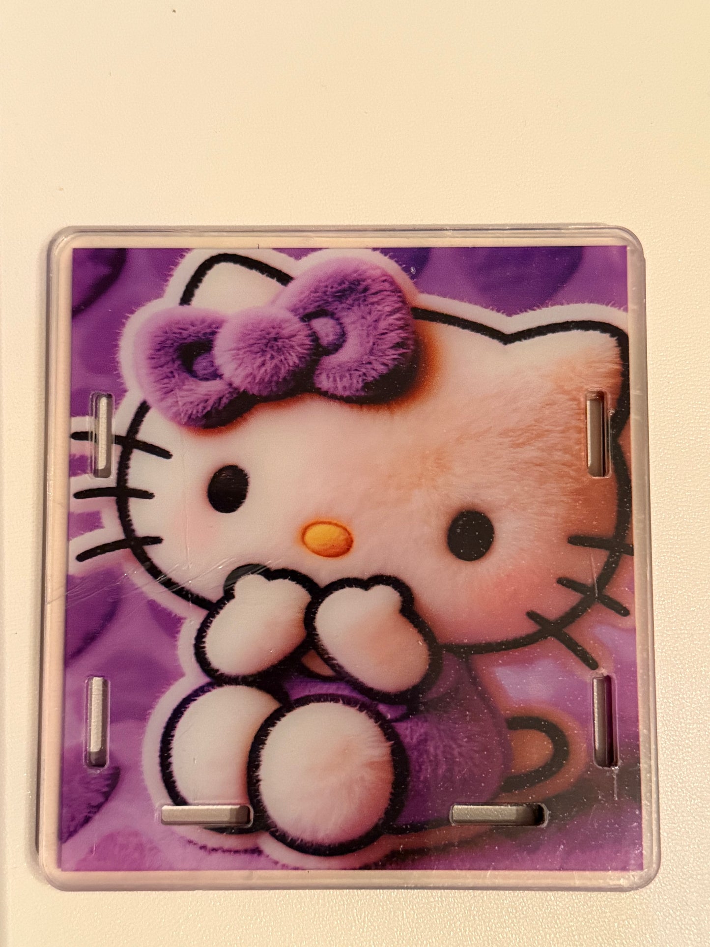 Acrylic Pen Holder-Purple Kitty Bow
