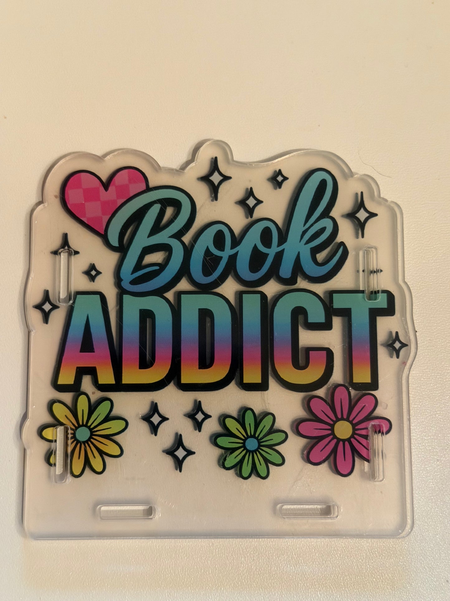 Acrylic Pen Holder-Book Addict