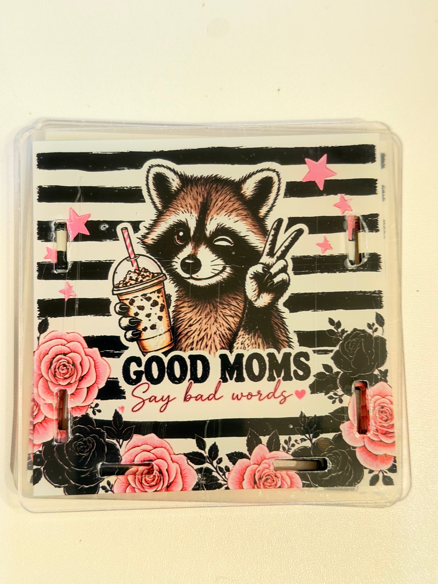 Acrylic Pen Holder-Good Mom says Bad words