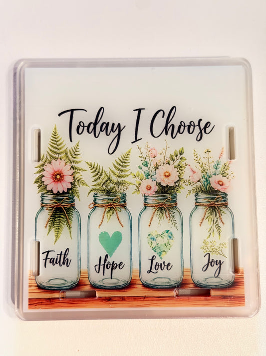 Acrylic Pen Holder-Today I choose