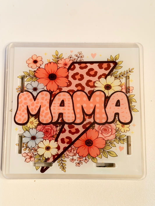 Acrylic Pen Holder- Mama Lightning Bolt