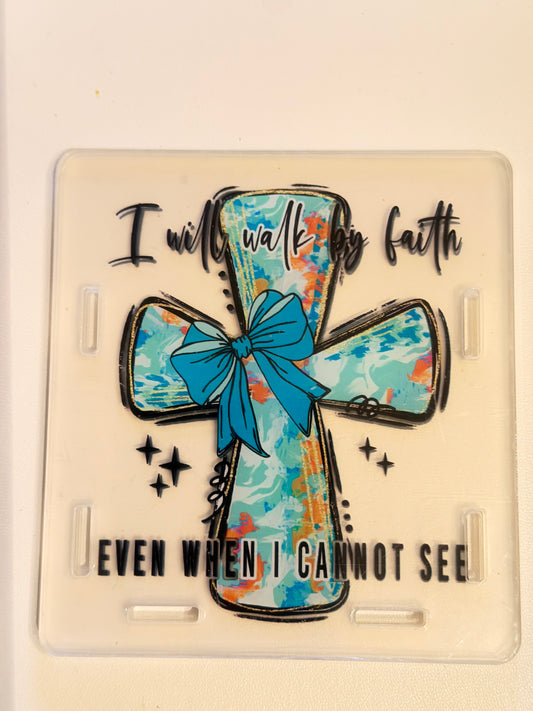 Acrylic Pen Holder-Walk By Faith