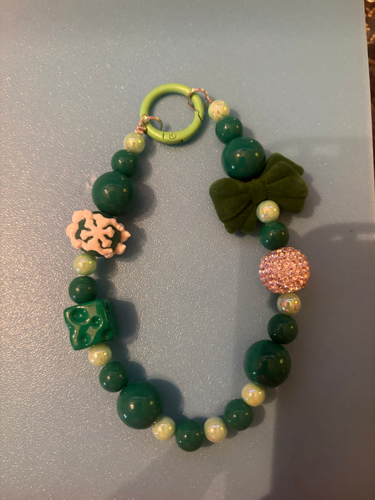 Green Bow Keychain
