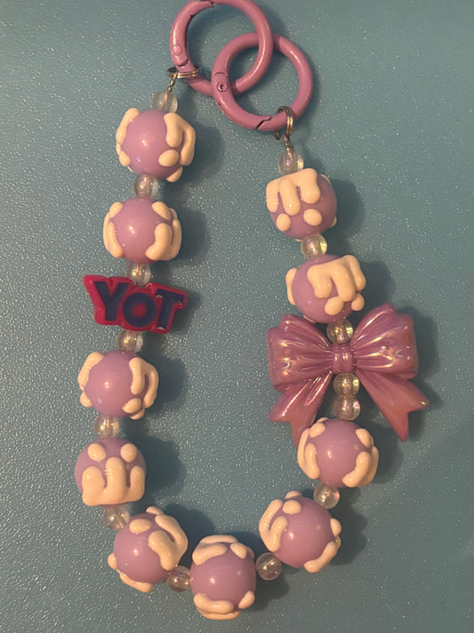 Purple Cream Keychain