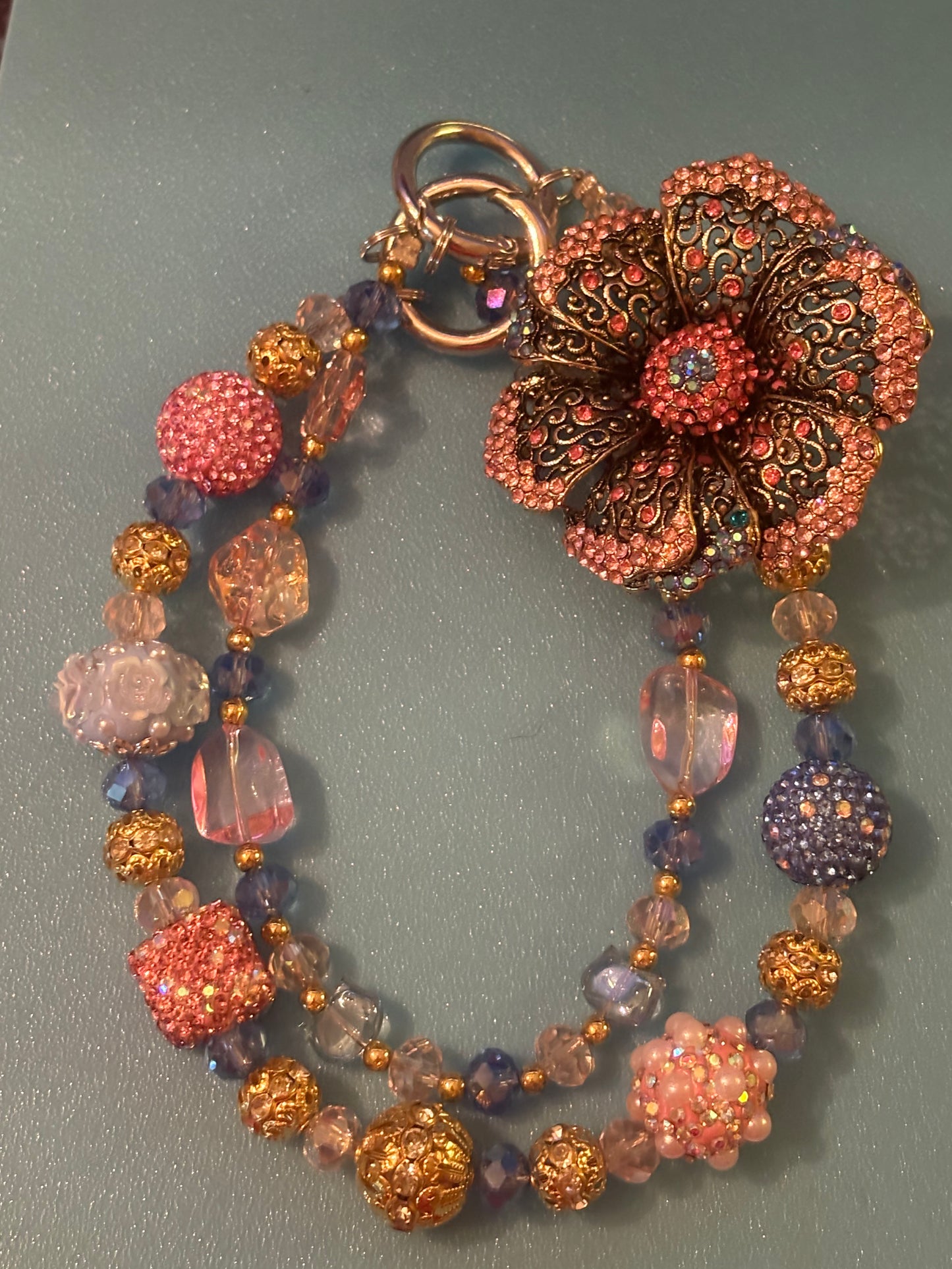 Fancy Handmade Flower Keychain